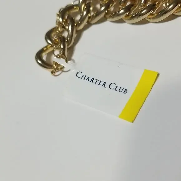 NWT Charter Club Gold Tone Chain Link Bracelet - Picture 3 of 5